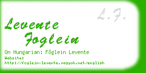 levente foglein business card